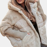 Gabriela – Oversized puffer jakna s kapuco in patchworkom