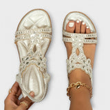 Marina – Boho sandali z pletenimi trakovi
