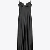 Gianina – Maxi obleka iz satena z elegantno fluidnostjo