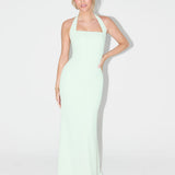 Clarisa – Maxi halter obleka s skulpturalnim krojem