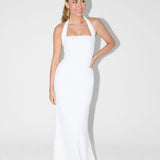 Clarisa – Maxi halter obleka s skulpturalnim krojem