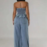 ISLA – KOMPLET STILIZIRANEGA DENIM FORMATA DVEH DELIH