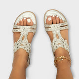 Marina – Boho sandali z pletenimi trakovi