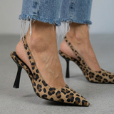 Isabelle – Slingback čevlji z leopardjim potiskom