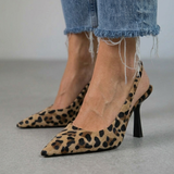 Isabelle – Slingback čevlji z leopardjim potiskom
