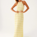 Cătălina – Črna Maxi Halter Obleka