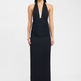 Estera – Maxi obleka s halter naramnicami in V-izrezom