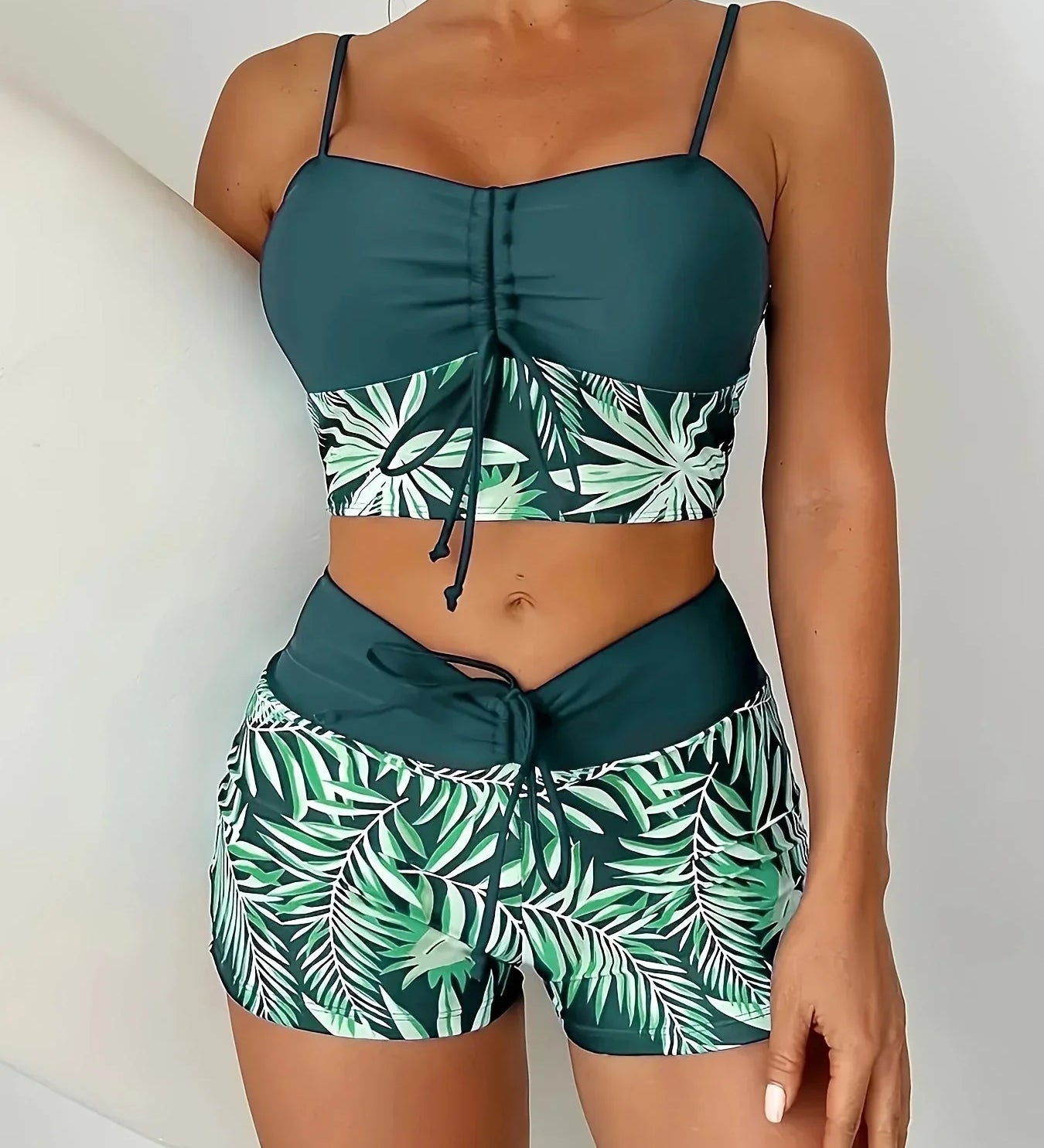 Oana – Bikini komplet z listnatim vzorcem