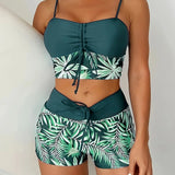 Oana – Bikini set z listnatim vzorcem