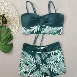 Oana – Bikini set z listnatim vzorcem