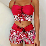Oana – Bikini set z listnatim vzorcem