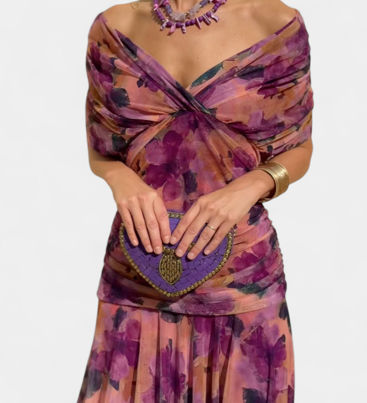 Liana – Maxi cvetna obleka