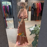 Zoe – Maxi Boho Vezenina Obleka