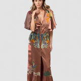 Zoe – Maxi Boho Vezenina Obleka