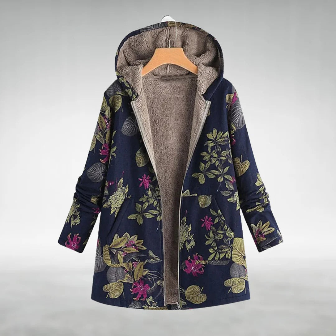 Fleural – Elegantna Polar Jacket s Cvetličnim Motivi