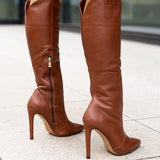 Martina – Elegantne Ženske Čizme s Stiletto Peto do Kolen