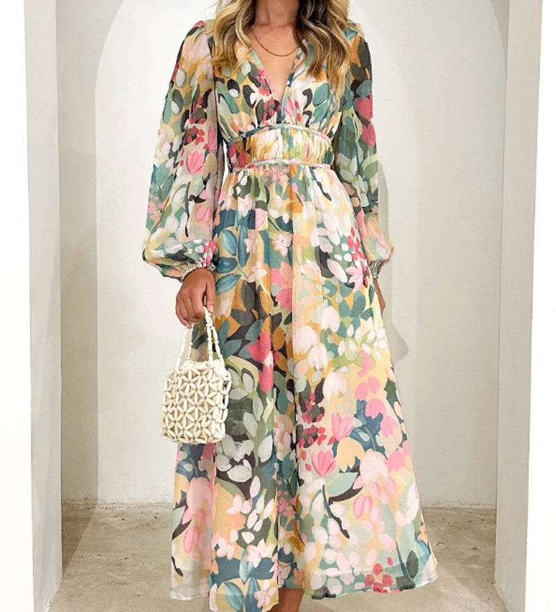 Elvira – Dolga obleka v boho stilu