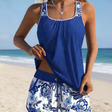 Maria – Top in Kratke Hlače Tankini Tiskane, Dve Kosi