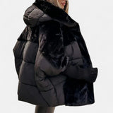 Gabriela – Oversized puffer jakna s kapuco in patchworkom