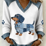 Anca – Pulover Patchwork Kuža